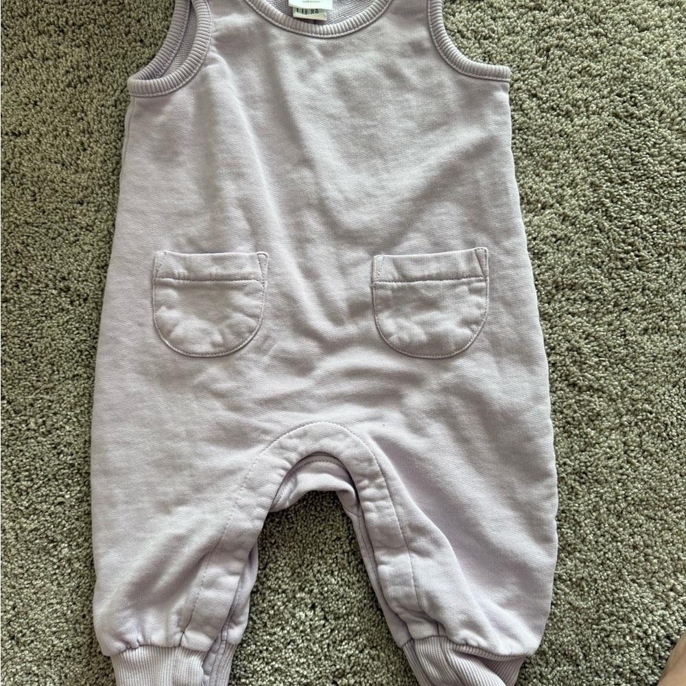 Hanna Andersson Light Purple Baby Romper